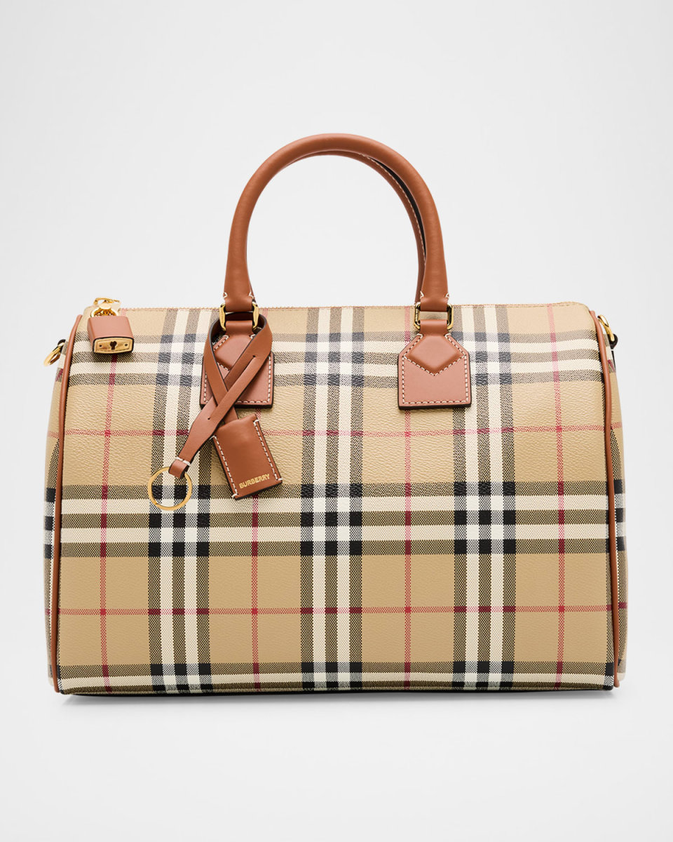 Bowling Check Top-Handle Bag